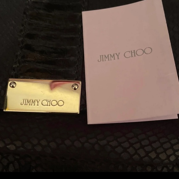 Fringed Snakeskin Jimmy Choo Wristlet - Picture 2 of 7